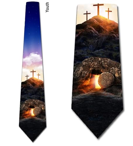 Three Rooker Easter Ties YOUTH Ressurection Necktie Kids Religious Tie2