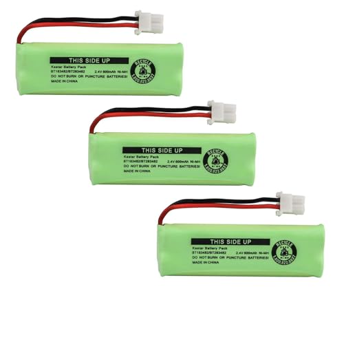 Kastar 3Pack BT183482 / BT283482 Cordless Phone Battery Ni-MH 2.4V 600 mAh Replacement for Vtech LS6475-3 Vtech DS6401 DS6421 DS6422 DS6472 LS6405 LS6425 LS6426 LS6476 Vtech 89-1348-01-00 DECT Handset