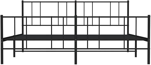 Miniatura 72 de YAFF Marco de cama de metal de 81.5 x 41.3 x 35.4 pulgadas, marco de cama de plataforma de acero resistente con cabecero, no necesita somier, sin