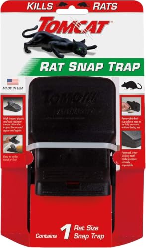 Image of Tomcat Rat Snap Trap, 1 Rat Size Trap - Reusable - Effectively Kill Rats - Ideal for Home and Farm Use (Pack of 8)