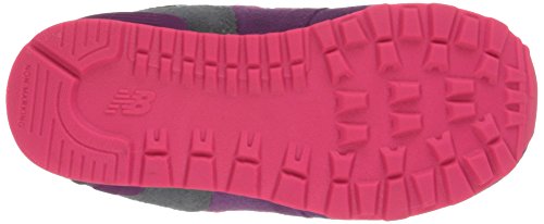 Image of New Balance Kid's 574 V1 Sneaker, Grey /Purple, 6 M US Toddler