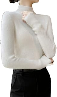 Suéter De Lana para Mujer, Suéteres De Punto Cálidos De Invierno Ajustados, Jerséis, Suéter De Manga Larga para Mujer