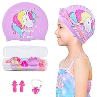Ulikey Bonnets De Bain En Silicone Pour Enfants, Bonnet De
