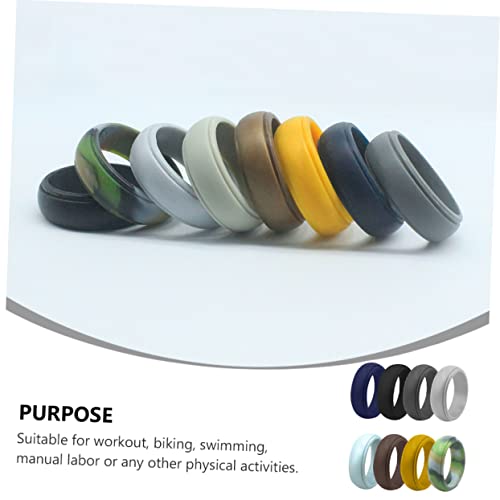 Set de 8 anillos de silicona flexibles para hombre miniatura 5