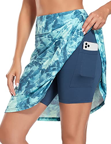 Koralhy Women's Golf Skirts & Skorts, Women's 20" Knee Length Skorts Skirts Tennis Athletic Girls Sports Casual Skorts Pocket Stretchy High Waist Running Skirt Built In Shorts Xxl #TOP1