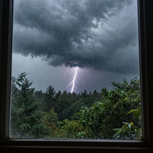 Rain and Thunder on Window for Sleep | Sleep Sound 12 Hours