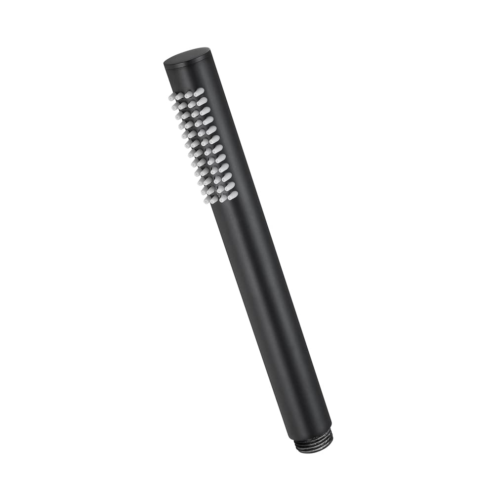 Soffione Doccia Nero Universale in Ottone per Vasca da Bagno, doccetta Portatile ad Alta Pressione, Funzione Singola, doccetta Portatile