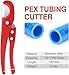 KF CPTEC PEX-B Crimping Tool, Heavy-Duty Forged Steel with Tubing Cutter, Compatible with Copper Crimp Rings (1/2” & 3/4”) - Includes Go/No-Go Gauge, ASTM F1807 Certified Plumbing Tool