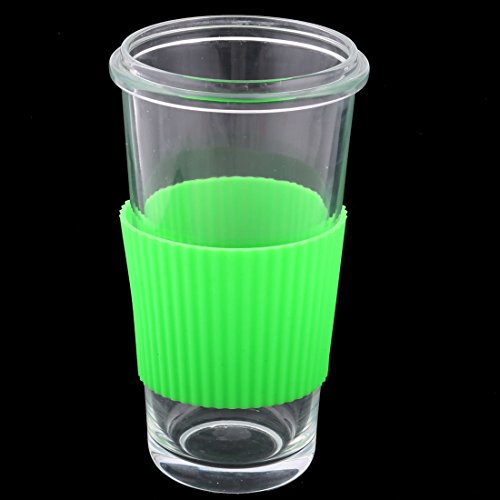 sourcingmap Silicone Anti-Slip Glass Bottle Mug Cone Cup Sleeve Protective Lid Green, 8 x 6cm/3.1" x 2.4 - Image 3