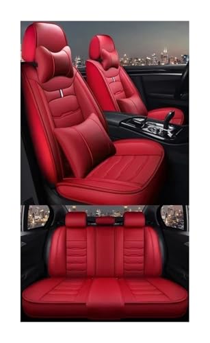 Housse siège auto pour Skoda Octavia Kodiaq Rapid rouge 5 places