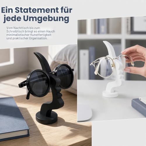 InteDesign 2 Stück Brillenhalter Moderne Lesebrillenhalter Kreativer Brillenhalter Sonnenbrillenhalter Moderne Dekoration, Abstrakte Figuren für Zuhause, Büro, Schreibtisch & Schlafzimmer