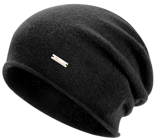 HAMUNI Mütze Damen Herren Australische 100% Wolle - Leichte Slouch Beanie Mütze, Atmungsaktiv Chemo Mütze für 3-Saison (Frühling/Herbst/Winter)