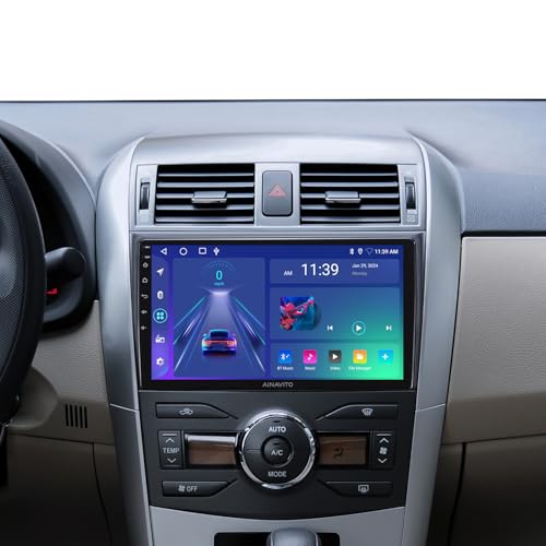 for Toyota Corolla Radio 2008-2013 | QLED Touch Screen Stereo| Wireless CarPlay Android Auto | Plug and Play | Steering Wheel Control | 5G Wi-Fi| Bluetooth 5.0 | GPS Navigation