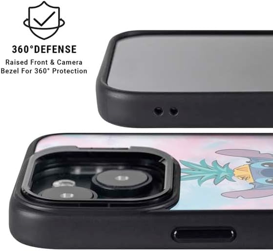 Skinit Kickstand Phone Case Compatible with iPhone 16 Plus - Officially Licensed Disney Lilo and Stitch Pineapple Stitch Design