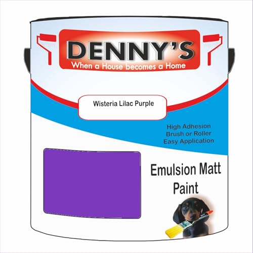 Premium Interior Wall & Ceiling Emulsion Paint – Wisteria Lilac Purple – Rich Matt Finish, Durable & Washable, Low Odour, Ideal for Living Rooms, Bedrooms & Hallways (500ML Tin)