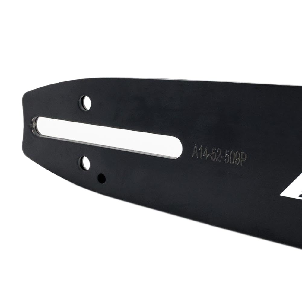 Barra guía de repuesto con cadena compatible con motosierras de 14 pulgadas, paso de 3/8 pulgadas, calibre de 0,050 pulgadas, 52 eslabones