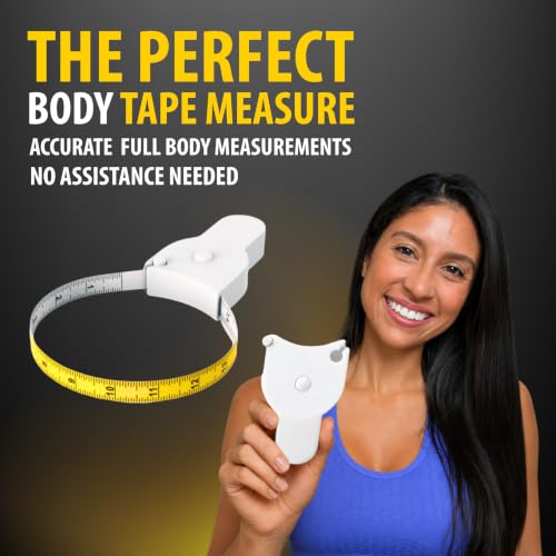 Image of Perfect Body Tape Measure - 80 Inch Automatic Telescopic Tape Measure - Retractable Measuring Tape for Body: Waist, Hip, Bust, Arms, and More (White - 80 inch)