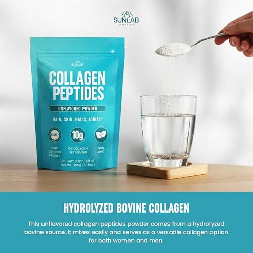 Collagen Peptides Powder Hydrolyzed Bovine (Unflavored) Type I & III Supplement for Hair, Skin, Nails & Joint Support - Collagen for Women & Men - Non GMO & USA Made - Unflavored - 30 Servings - Thumbnail 4