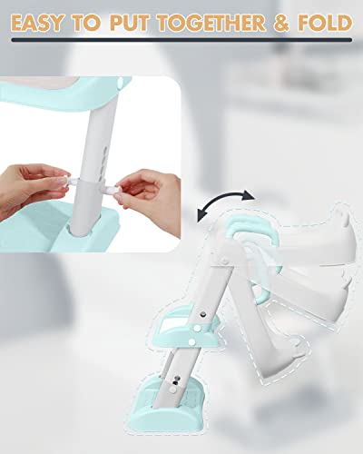 Napei Potty Training Toilet Seat With Step Stool Ladder,Potty Training Toilet For Boy Girl Toddlers-Comfortable Safe Potty Seat Potty Chair With Anti-Slip Pads Ladder,Splash Guard And Safety Handles #TOP6