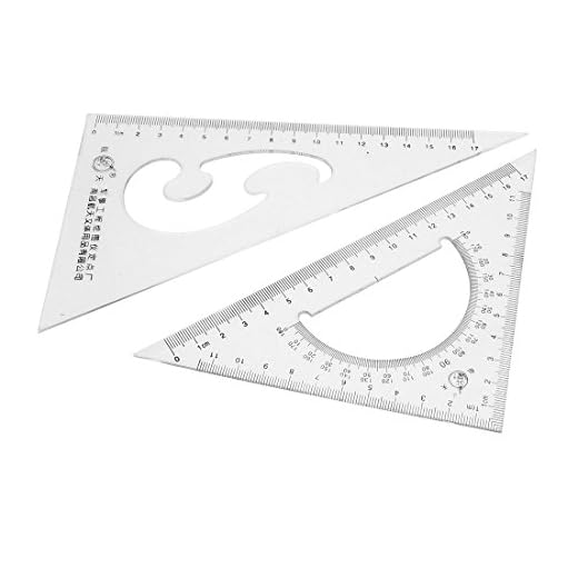 Aexit 20cm längd brevpapper plast metrisk triangel linjal mätverktyg 2st(Outil de mesure métrique en plastique de règle de triangle métrique de longueur de 20cm 2pcs