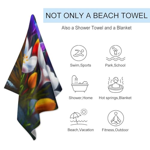 Serviette de plage imprimé floral haut de gamme pour le spa - 4