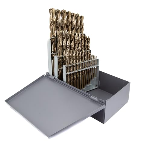 Image of Drill America D/A29S-CO-SET 29 Piece m42 Cobalt Screw Machine (Stub) Drill Bit Set (1/16" - 1/2" x 64ths), D/ASTCO Series