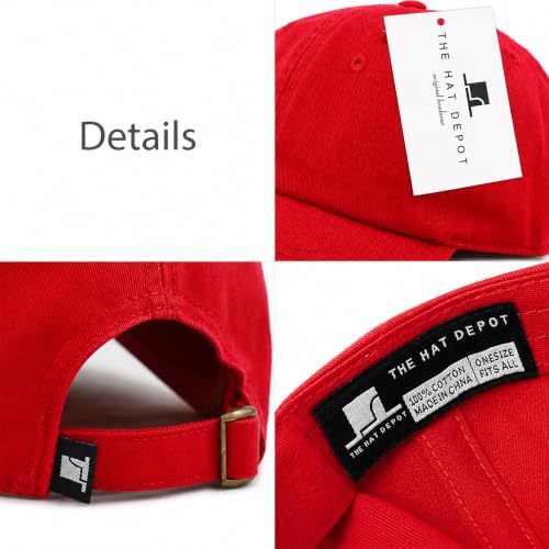 Image of USA Flag & Embroidery Premium 100% Cotton Low Profile Adjustable Baseball Dad Cap