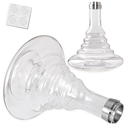 DILAW® Onyx Shisha Edelstahl V2A 75cm Hookah Medium + LED Licht | Wasserpfeife Kaminkopf Komplettset Molassefänger mit 3… – Bild 4