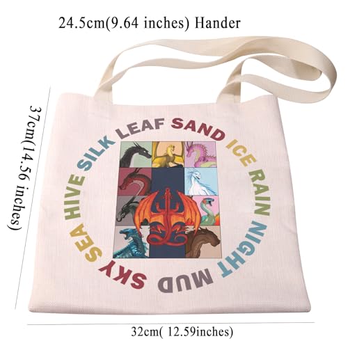 PXTIDY Dragon Novel Bookish Gift Sand Ice Rain Night Dragon Tote Bag Dragon Lover Manga Series Tribes Shoulder Bag2