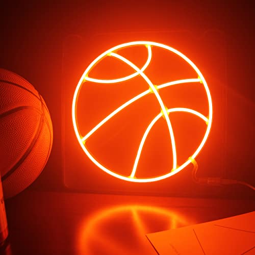 S SPLENDID SOUND Basketball Neon Sign, 11.8 Inch Basketball Led Light Room Decor Aesthetic, Sports Neon Lights for Bedroom Decoration, Room Decor for Boys by S SPLENDID SOUND - Used condition - Image 3