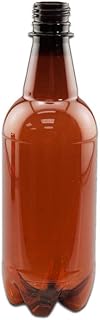 Amber P.E.T. Beer Bottle - 500 ml with Caps | 16.9 oz (24/Pack)