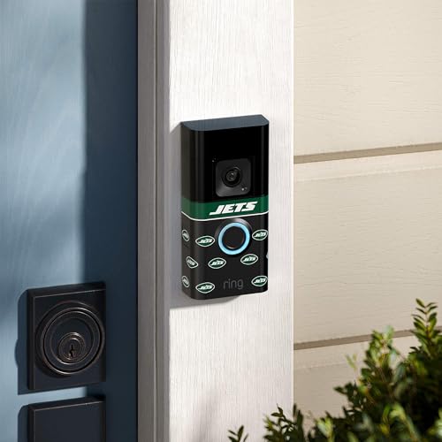 Image of All-New Limited Edition, Official NFL Faceplate for Ring Doorbells - Video Doorbell 3, Video Doorbell 3 Plus, Video Doorbell 4, Battery Doorbell Plus, and Battery Doorbell Pro | New York Jets