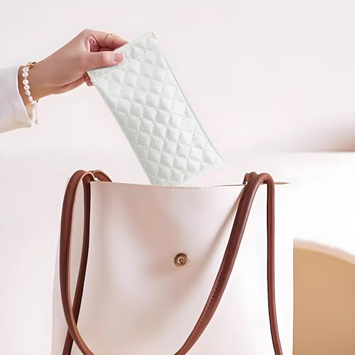 Image of ZACI Leather Eyeglass Cases Portable Sunglasses Cases Squeeze Top PU Glasses Pouch Travel Soft Trinket Organizer Bags