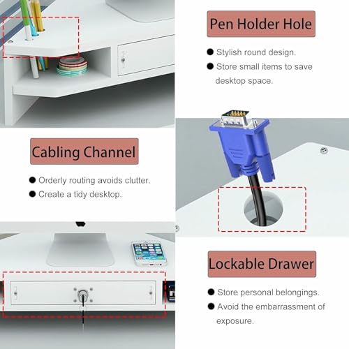 Support de moniteur d'angle pour ordinateur portable et bureau à la maison - 5