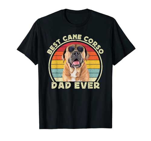 Hombre Cane Corso Papá Para Hombres Retro Italiano Mastín Dog Daddy Camiseta