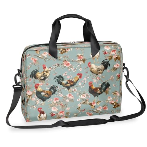 Housse pour ordinateur portable résistante contre les rayures sac à main imprimé coqs XL