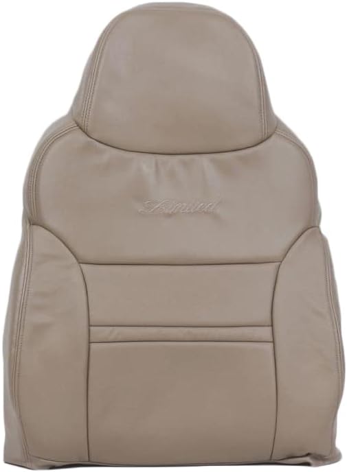 Richmond Auto Upholstery (Compatible with 2001 Ford Excursion Limited 7.3L V8 - Driver Side Replacement Leather Lean Back Cover, Tan