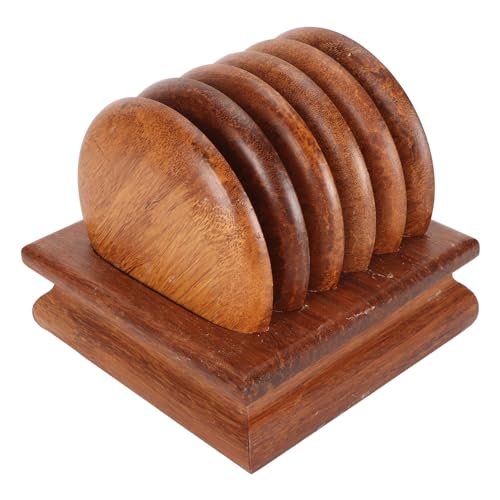 Conjunto de Porta-copos de chá, Design de Ameixa Vintage de Bambu, 6 Peças, Isolado para Casa de chá