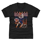 500 LEVEL Jordan Clarkson New York Knicks Shattered Youth Shirt (Tri Black, 14-16Y X-Large)