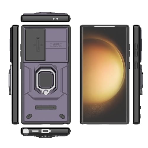 Coque de téléphone Samsung S24 Ultra 5G fine antichoc PC TPU avec béquille