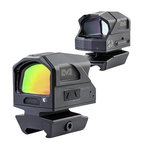 Meprolight MCO PRO 2/68 MOA Reflex Sight, 10 Day/2 NV Brightness, Shake Awake, IP67 Waterproof, 25,000+ Hour Battery, MIL-STD-1913 Mount (901142372)