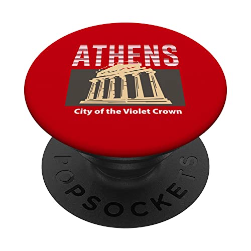 Atenas vacaciones vacaciones bandera de Grecia PopSockets PopGrip Intercambiable