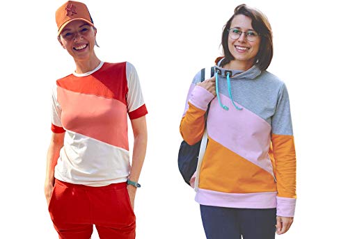 Papierschnittmuster, Schnittmuster auf Papier, Pullover, Sweatshirt, Shirt MAREN, Gr. 158 bis Damengr. 46