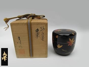 塗師　広峰作　絵師　青紘作　輪島塗　唐松蒔絵　炉縁　共布共箱　C　7908C 茶器/茶道具 炉縁】 輪島塗り 遠山蒔絵 蒔絵師鈴谷鐵五郎作 塗師