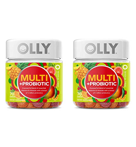 Olly Adult Multi + Probiotic Gummy! 70 Gummies Tropical Twist Flavor! Blend of Vitamins & Minerals with Boost of 1 Billion Probiotics! Support Your Immune System and Healthy Digestion! (2)