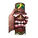 Painted Tiki Wooden Totem Poles, Freestanding, Beach Décor, Set of 2 Assorted Colors, 8 Inches High