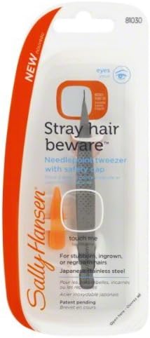 Sally Hansen Beauty Tools, Stray Hair Beware-Needle Point Tip Tweezer (Pack of 2)