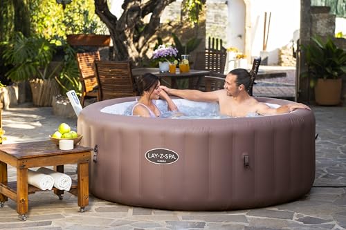 Bestway® Lay-Z-SPA® Energiespar-Whirlpool Hawaii AirJet™ mit App-Steuerung + integrierter UltraFit™ -Pumpeneinheit, für 6 Personen Ø 196 x 71 cm, Terrakotta