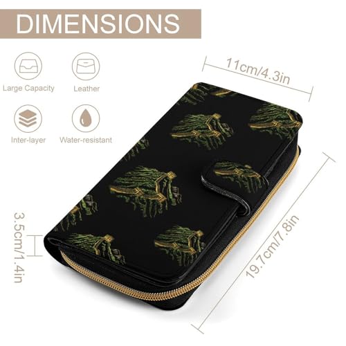 Great Wall of China Stylish Leather Wallet Womens Mens Slim Purse Secure Card Holder Durable Bifold Clutch Handbag2