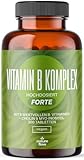 Vitamin B Komplex Hochdosiert – 200 Tabletten – Alle 8 Essentiellen B-Vitamine (B1, B2, B3, B5, B6, B7, B9, B12) mit Cholin & Inositol – Vegan & Produziert in Deutschland - Laborgeprüft